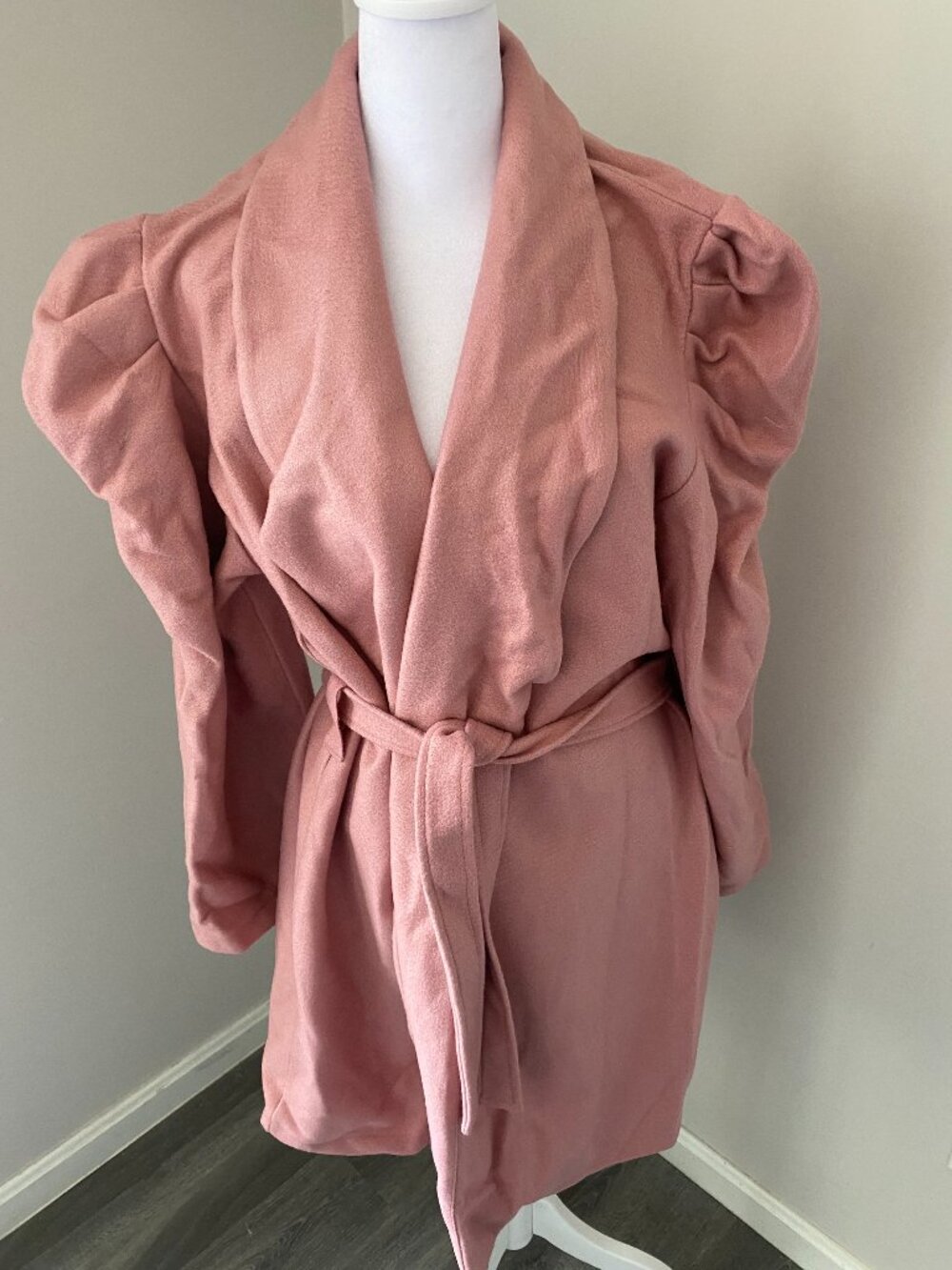 Puff Sleeve Tie Waist Jacket